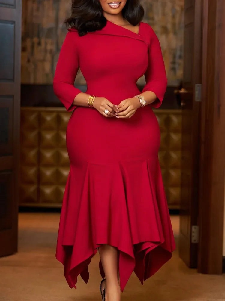 Elegant Flowing African Print Kaftan Dress for Women
