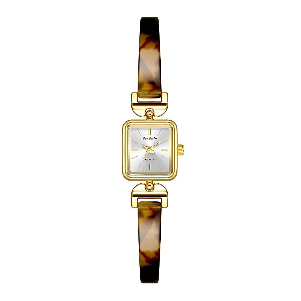 Tortoiseshell Square Bracelet Watch