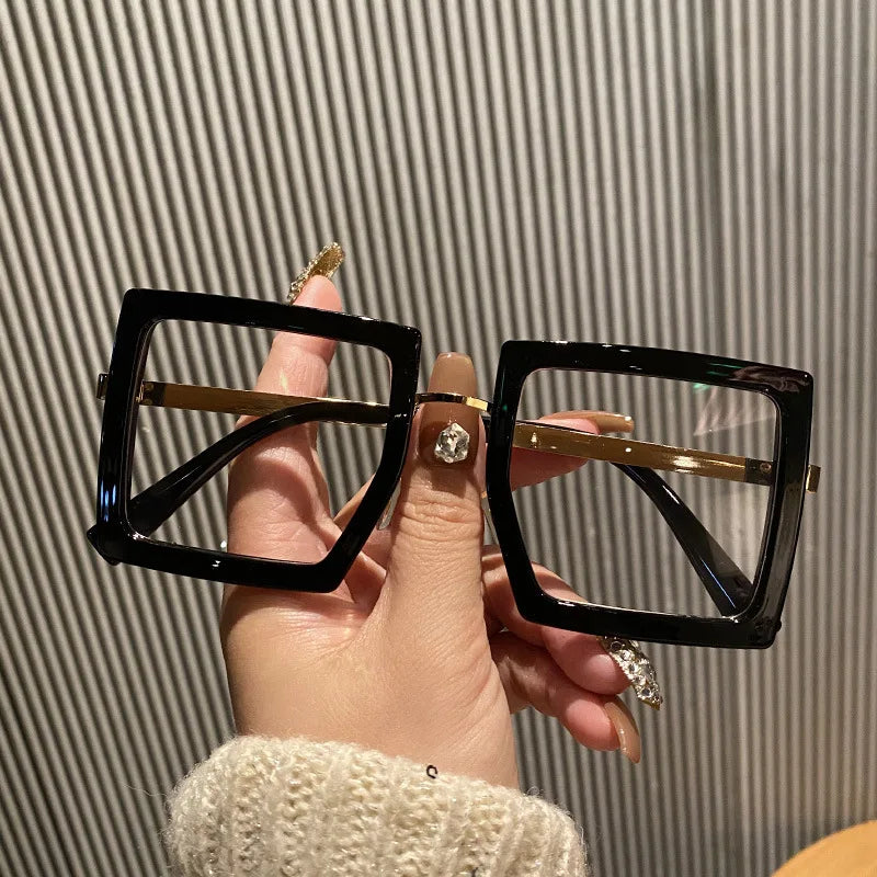 Oversized Transparent Blue Light Blocking Glasses for Women