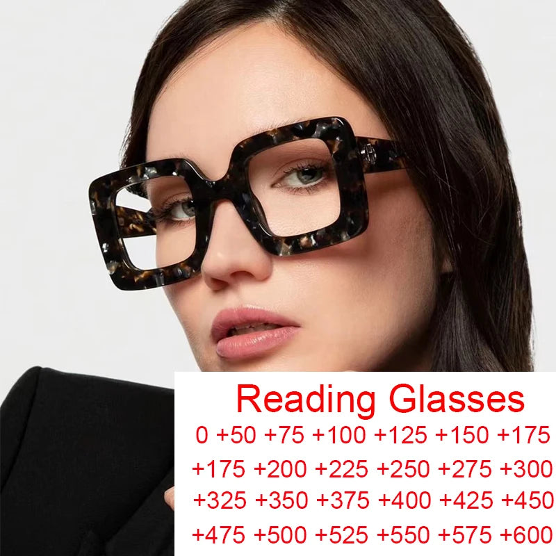 Oversized Blue Light Blocking Reading Glasses for Women