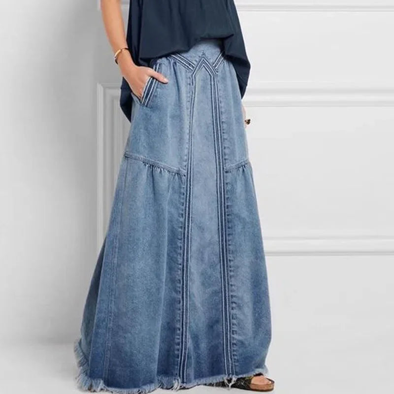Office Ready Denim Skirt