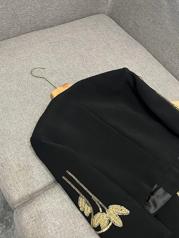 TWOTWINSTYLE Embroidery Two Piece Set For Women O Neck Long Sleeve Spliced Button Top High Waist Skirt Chic Sets FemaleKSE511331