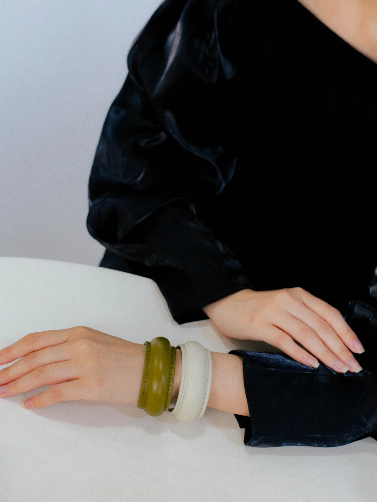 Elegant Minimalist Leather Wide Cuff Bracelet for Women