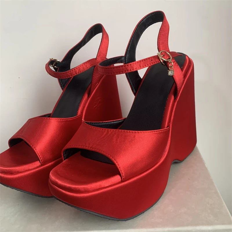 Open Toe Platform Wedge Sandals
