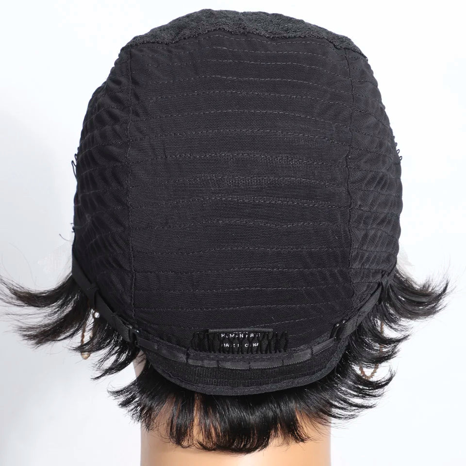Blonde Short Pixie Cut Silky Lace Front Wig for Women