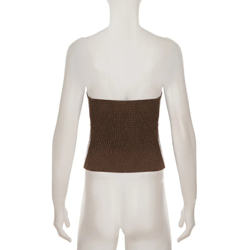 Sexy Leather Corset Vest, Cinched Waistband, Metal Buckle Top, Punk Style, Individualistic Street Style, Spicy Girl Outfit