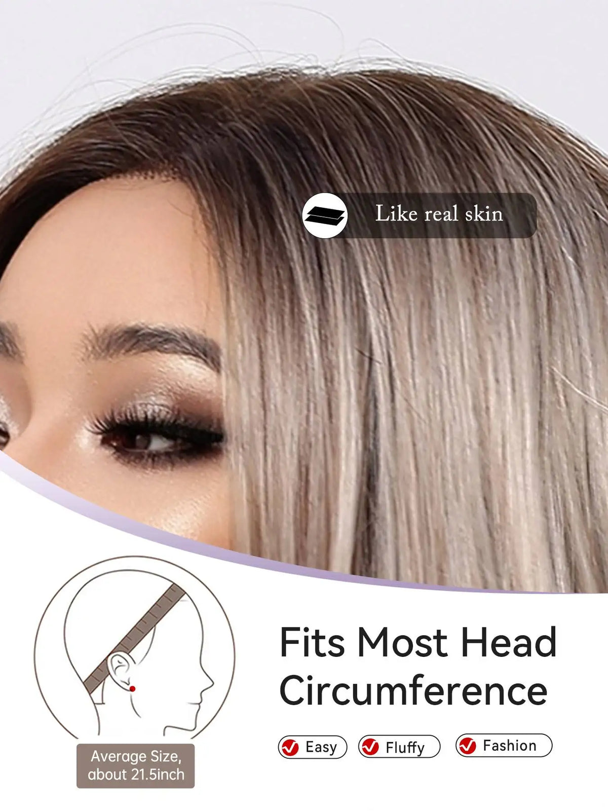 Ombre Blonde Straight Lace Front Bob Wig for Women