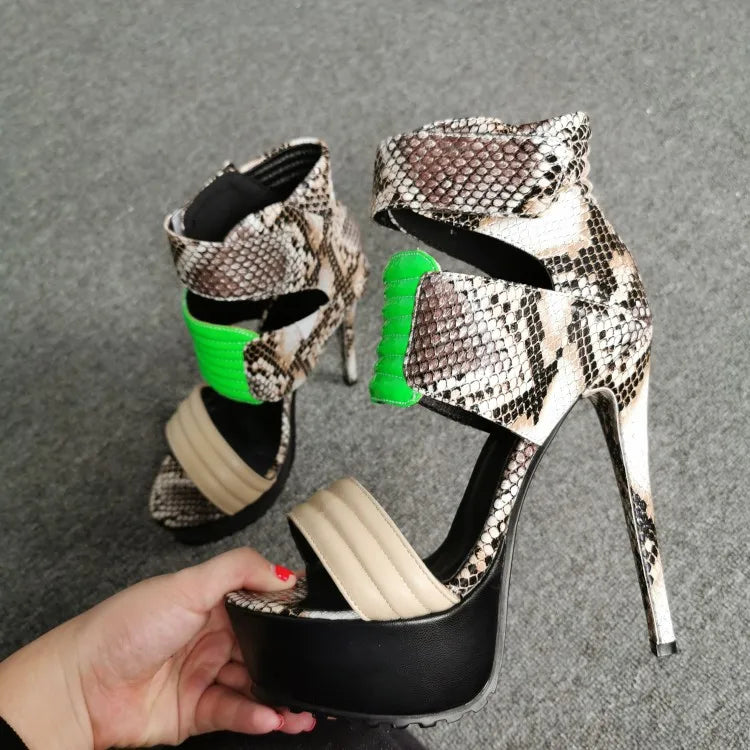 Covered Strap Platform Sandals