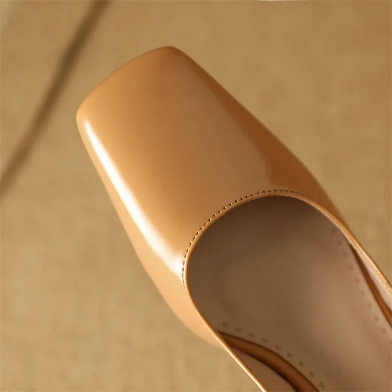 Elegant Bright Green Patent Leather Slingback Pumps for Women