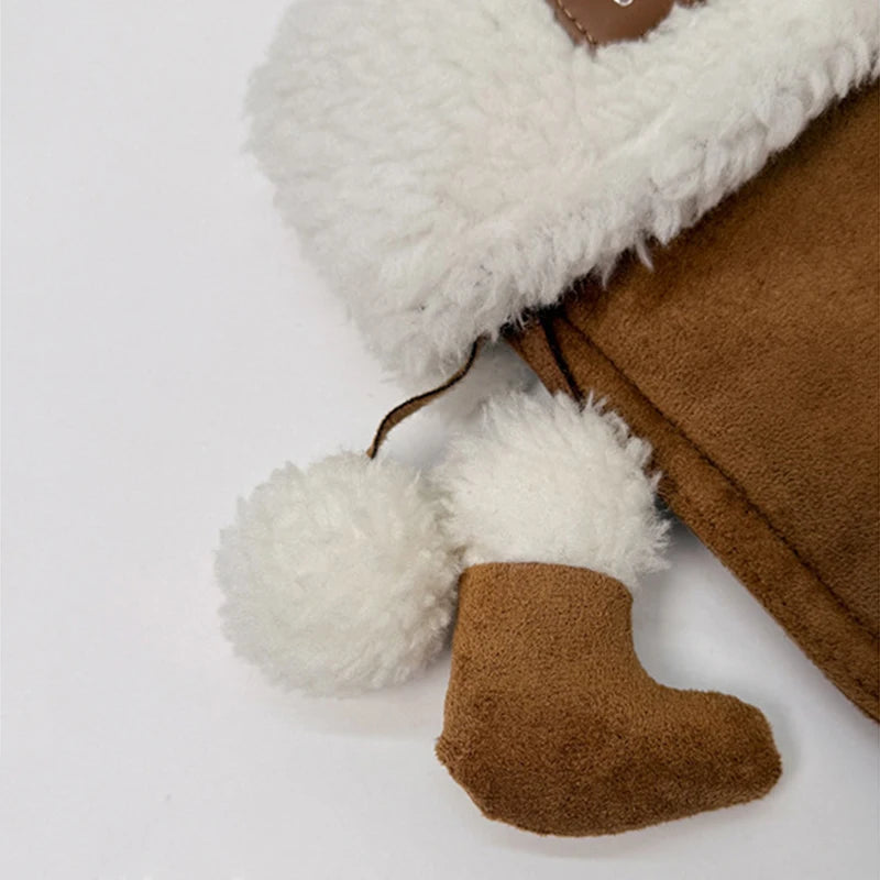 Christmas Boots Messenger Bag Creative Fashion New Retro Glove Bag Messenger Bag Mobile Phone Bag Frosted Suede Cute Gift Wallet