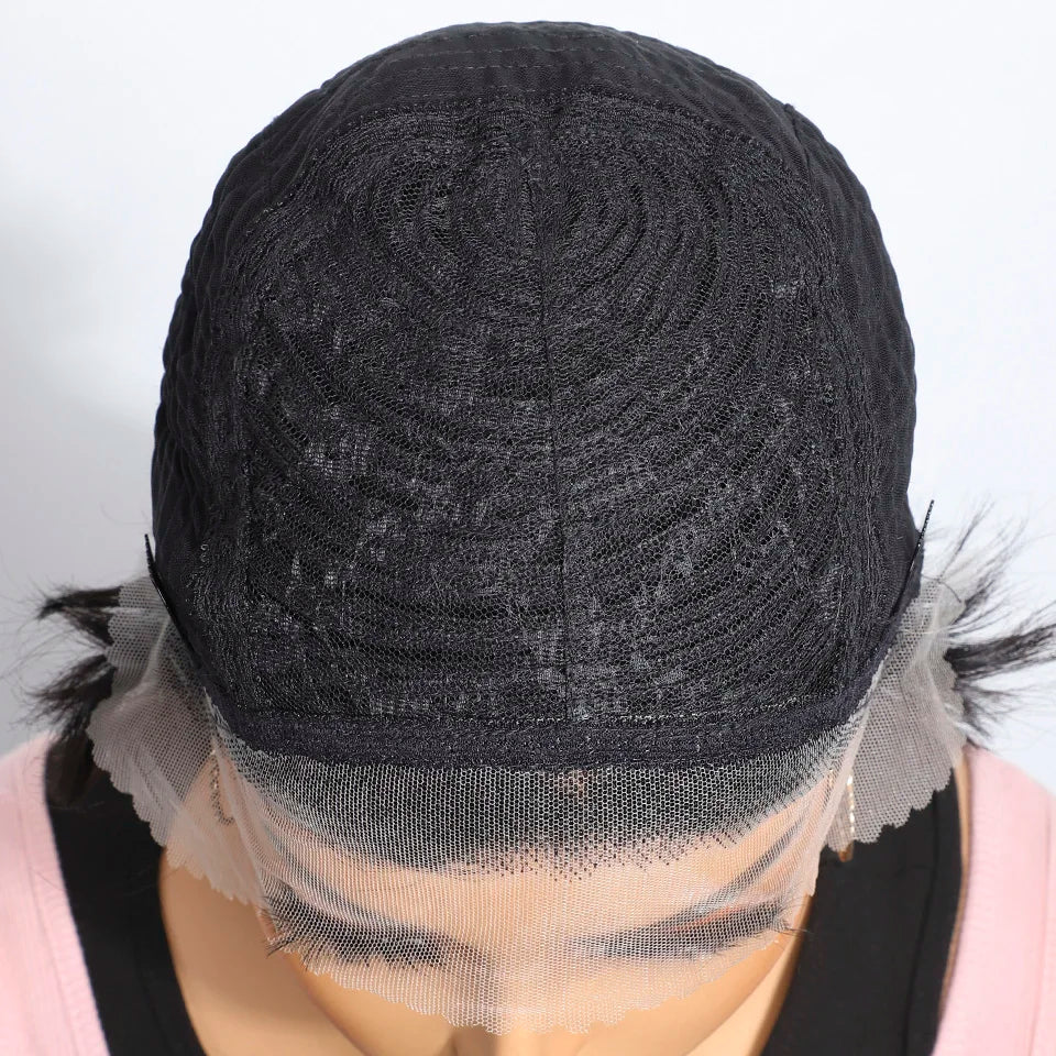 Blonde Short Pixie Cut Silky Lace Front Wig for Women