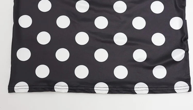 Elegant Polka Dot Slim Fit Ankle Length Dress for Women