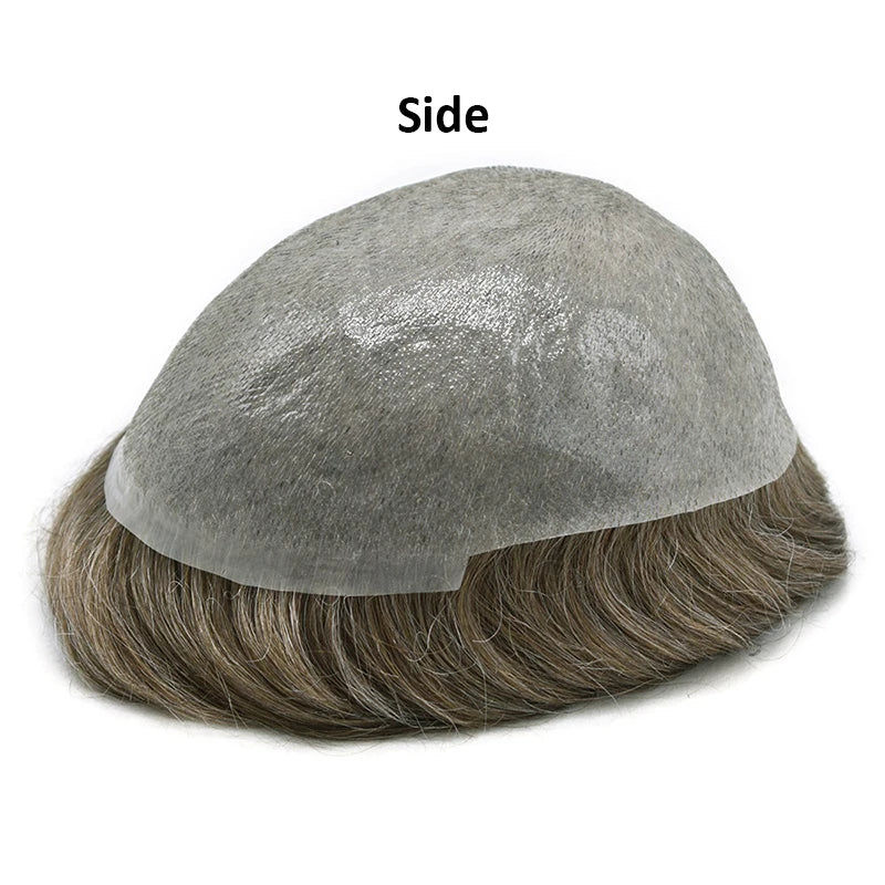 Natural Remy Hair Thin Skin Toupee Hair System for Men