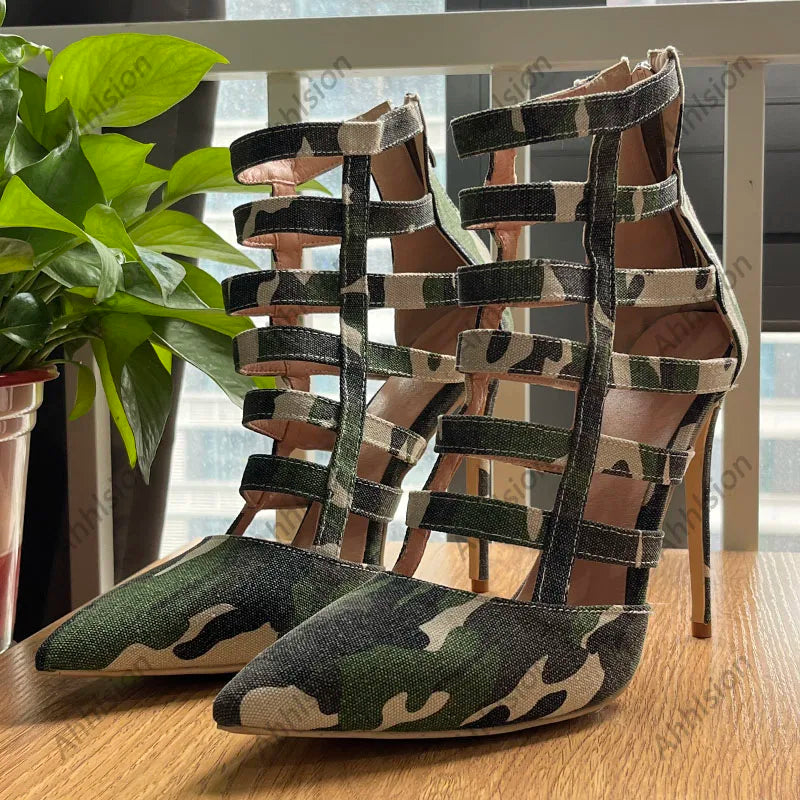 Elegant Pointed Toe Back Zipper Stiletto Pumps For Women