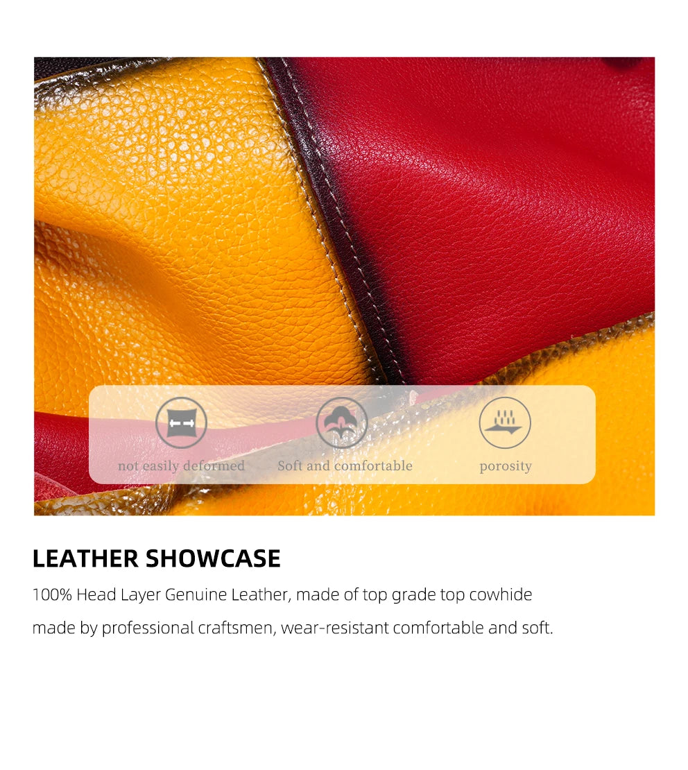 Large Capacity Soft Cow Leather Backpack for Women