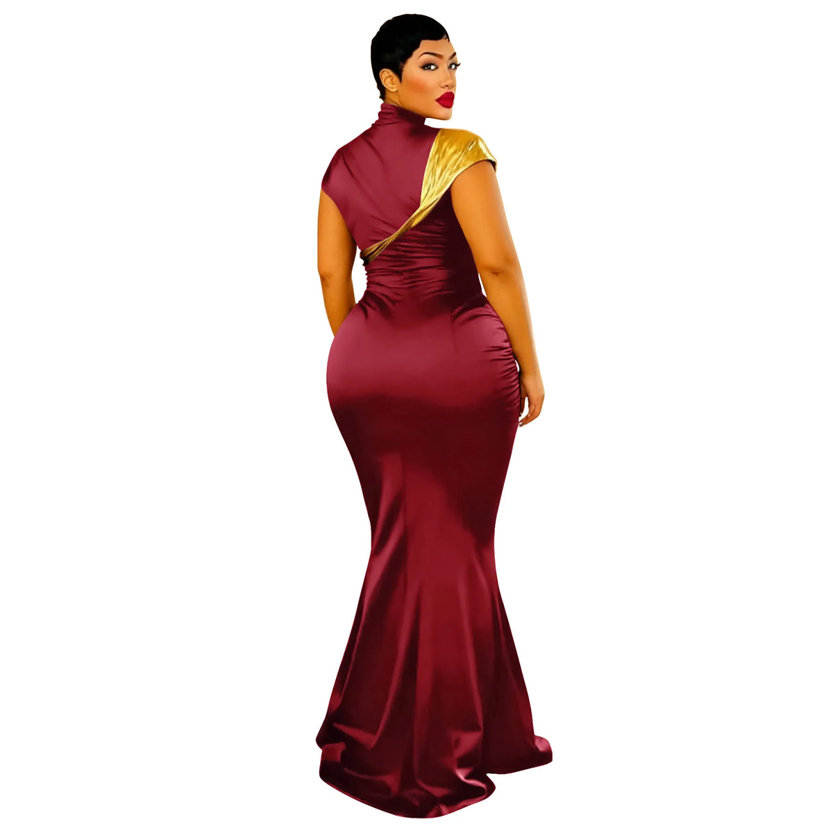 Elegant Dashiki Short Sleeve Traditional Maxi Dress for Women