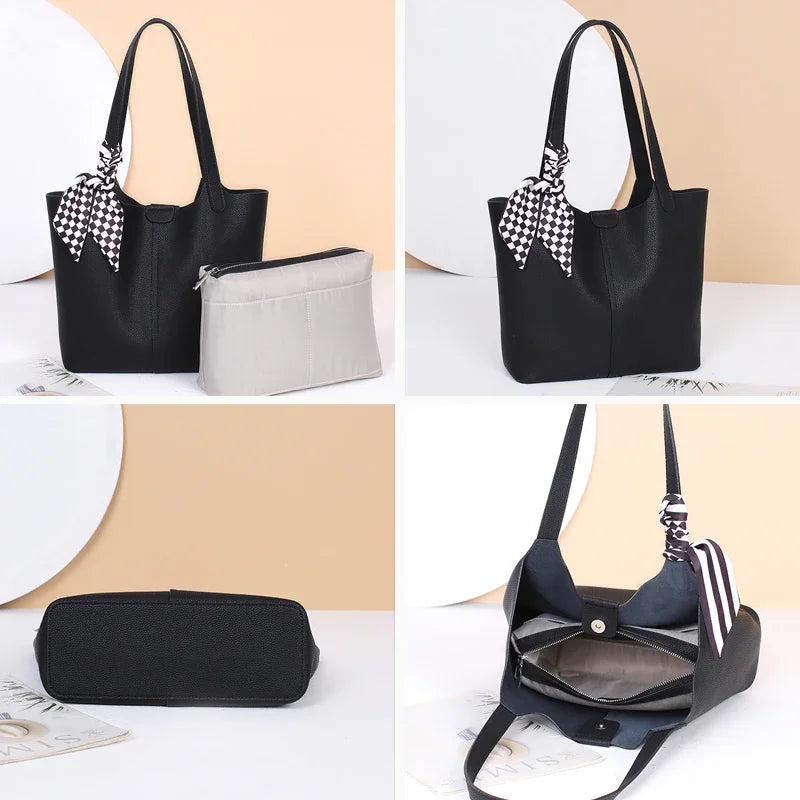 Genuine Leather  Designer Luxury Bag Large Capacity  Fashionable Casual  Shoulder Bag Commuting  work handbag for women office