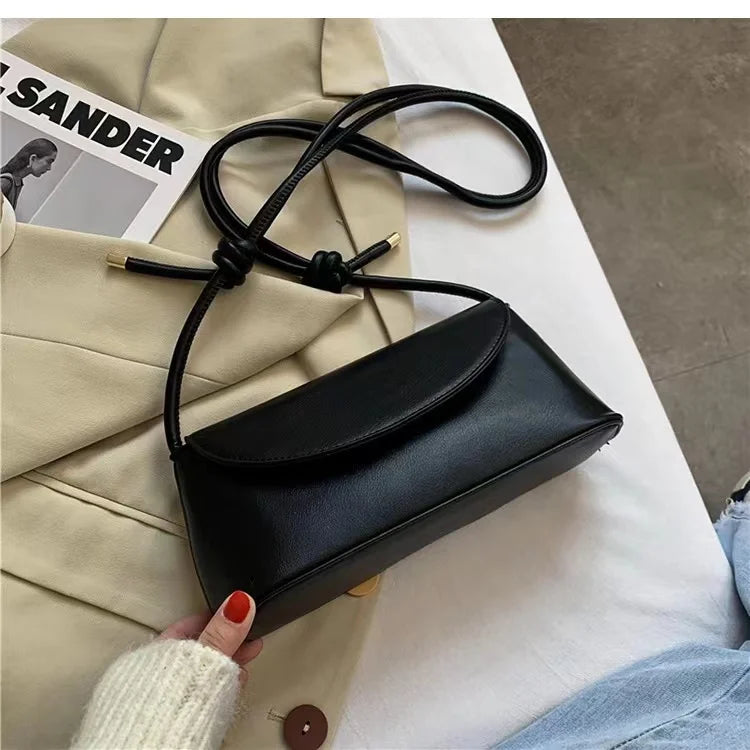 French Style PU Leather Crossbody Bag