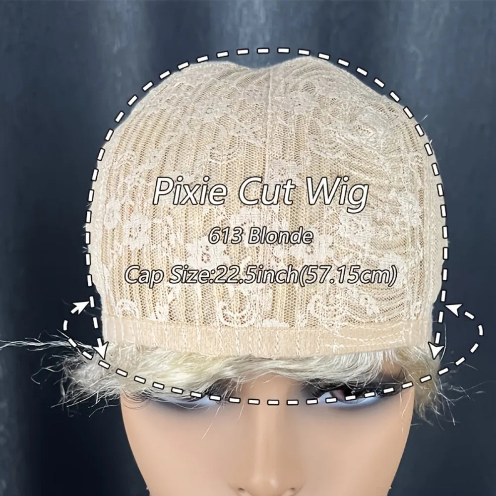Short Layered Ocean Wave Human Hair Wig With Bangs For Women