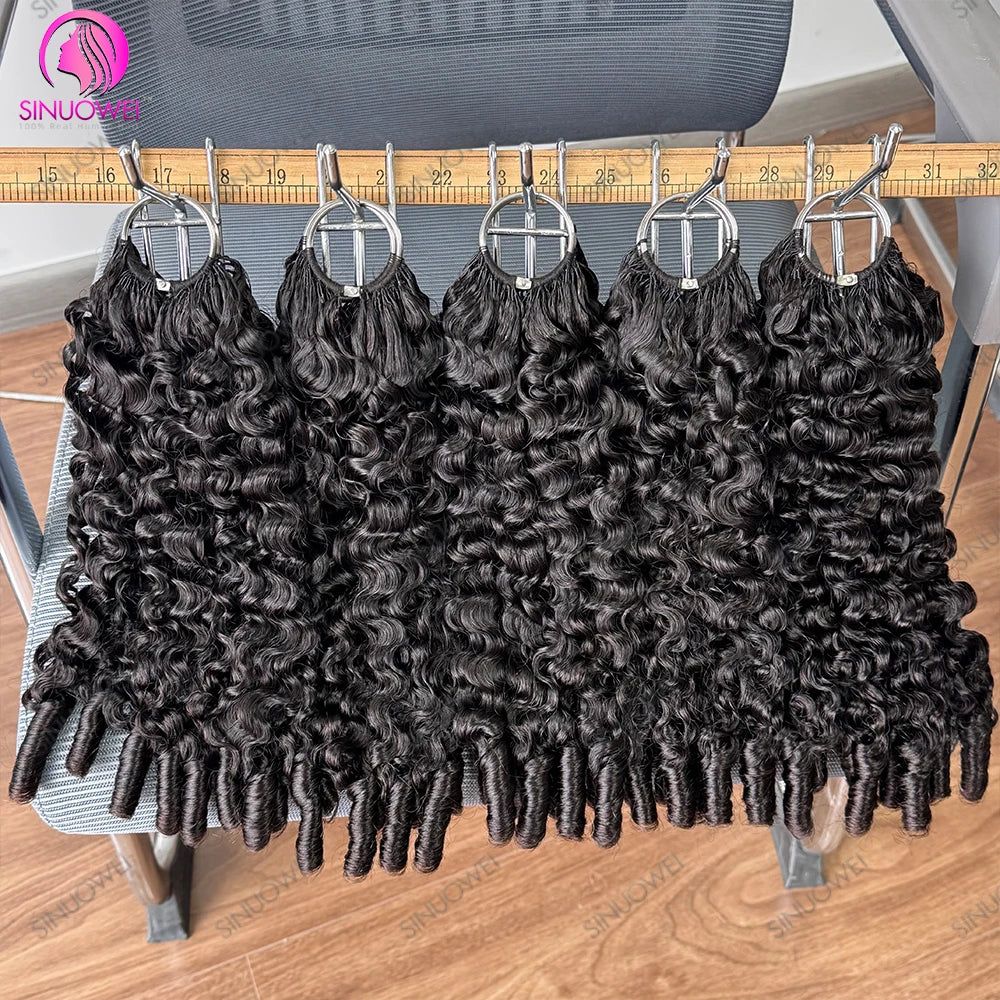 Pre-Separated Human Hair Crochet Extensions for Women