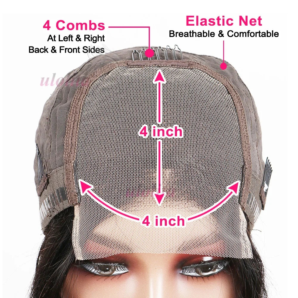 Glueless Ombre Bouncy Wave Lace Closure Wig for Women