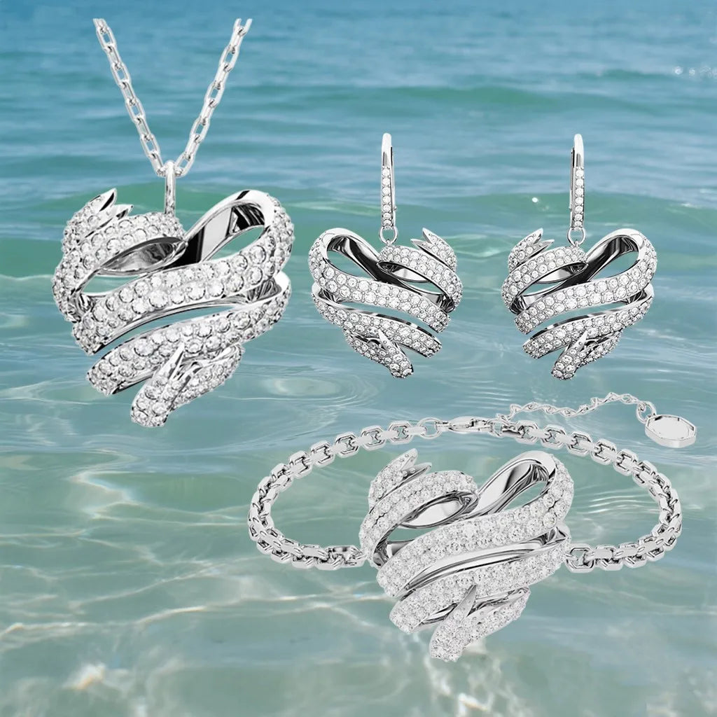 Gold Plated Sparkling Zirconia Crystal Pendant for Women