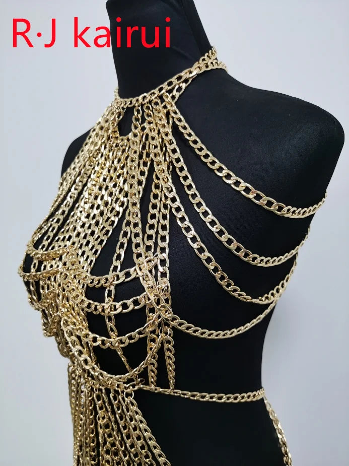 Elegant Delicate Gold Shoulder Chain Necklace for Women