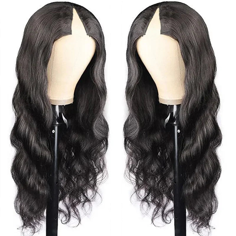 V Part Glueless Body Wave Brazilian Human Hair Wig For Women