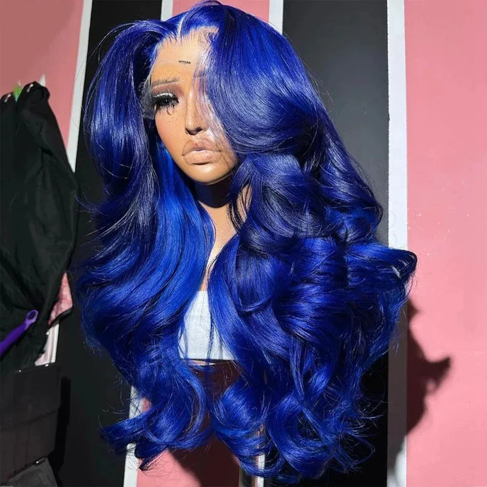 Bright Red Body Wave Heat Resistant Lace Front Wig for Women
