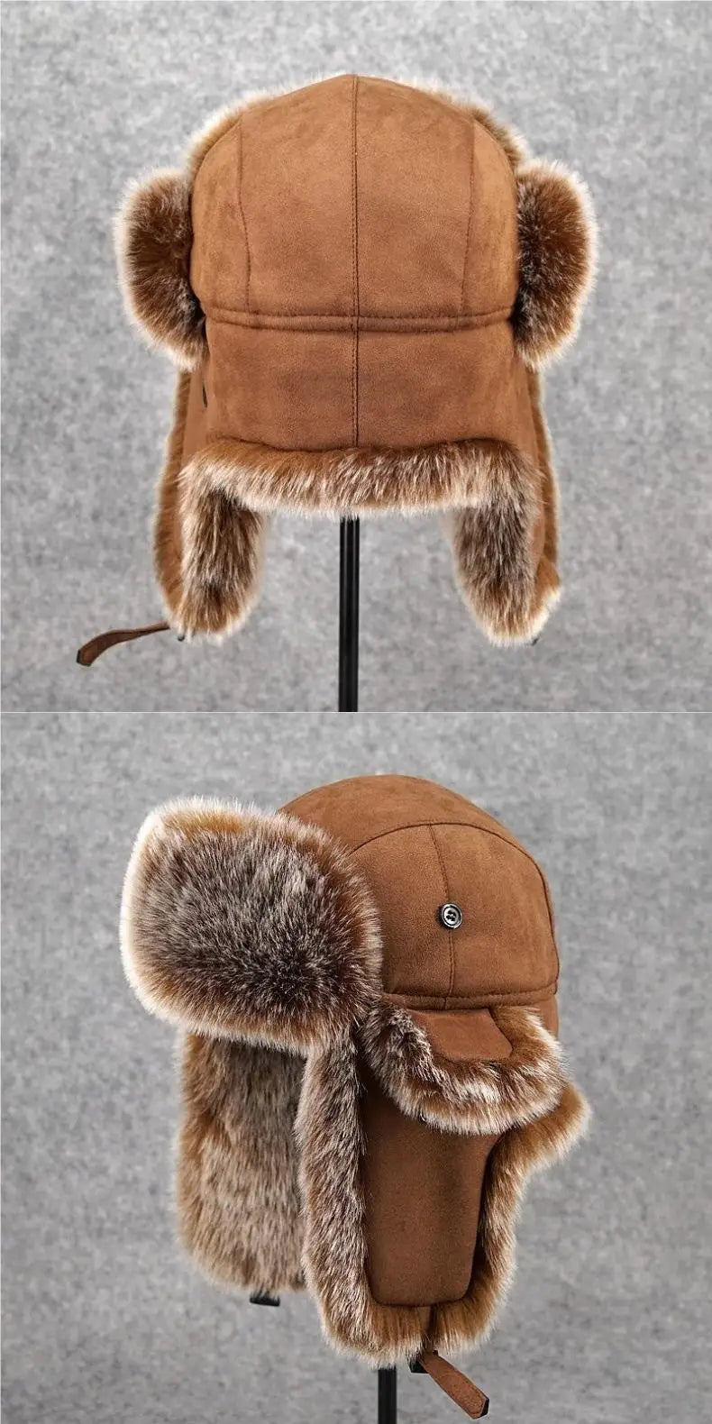 Faux Fur Ushanka Earflap Winter Hat