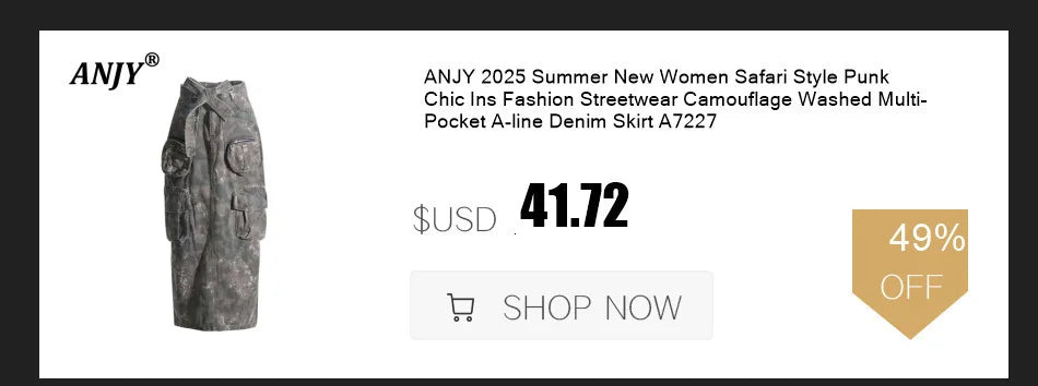 ANJY Autumn New Women Ins Shirt Studded Diamonds Distressed Denim Coat Pockets Single Breasted Elegant Vintage Casual Tops A9973