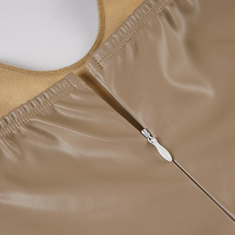 FAGADOER Sexy Ruched Patchwork Bodycon Long Dress Women Halter Deep V-neck Backless Dresses Female Streetwear Vestidos 2025 New