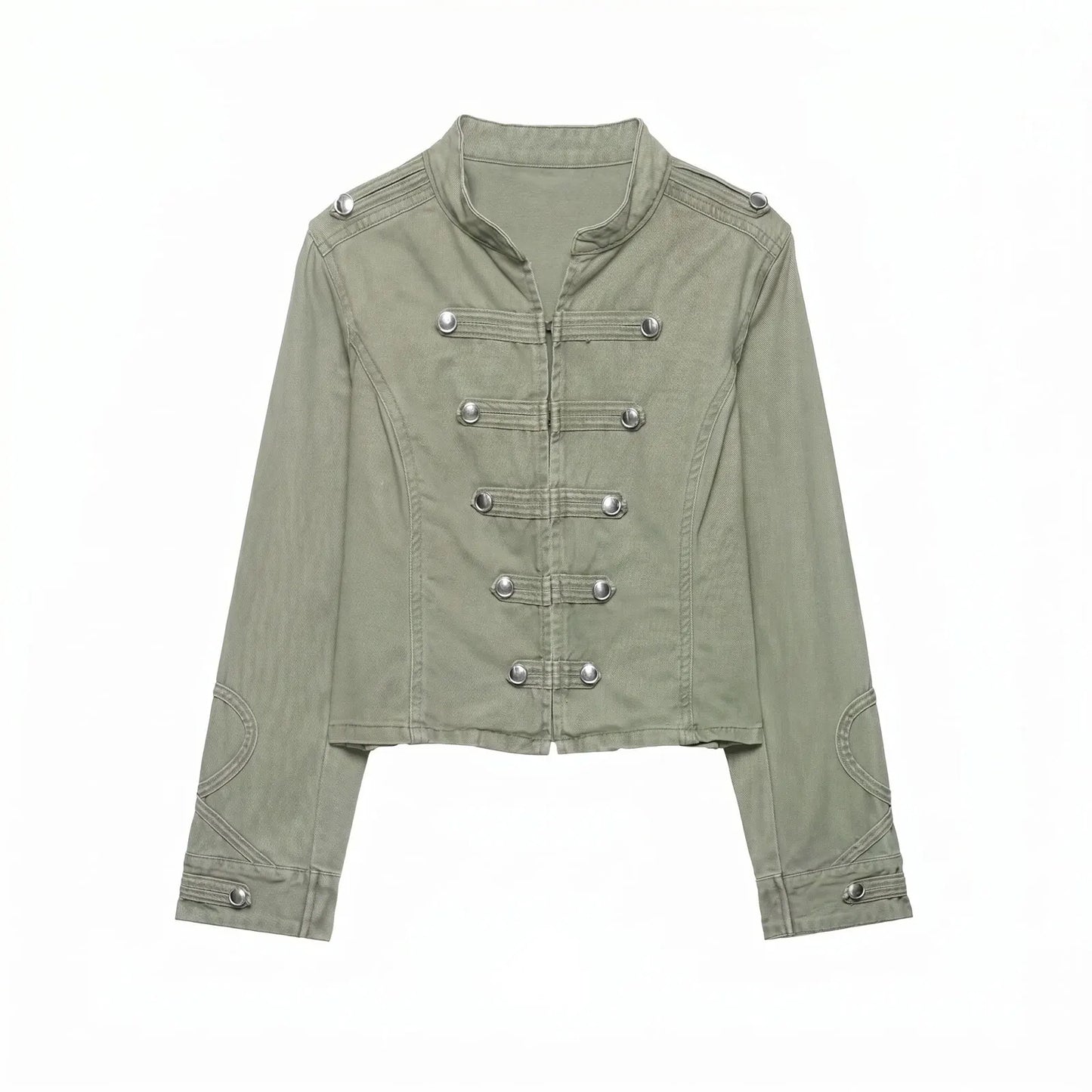 Long Sleeve Slim Fit Retro Chic Denim Jacket for Women