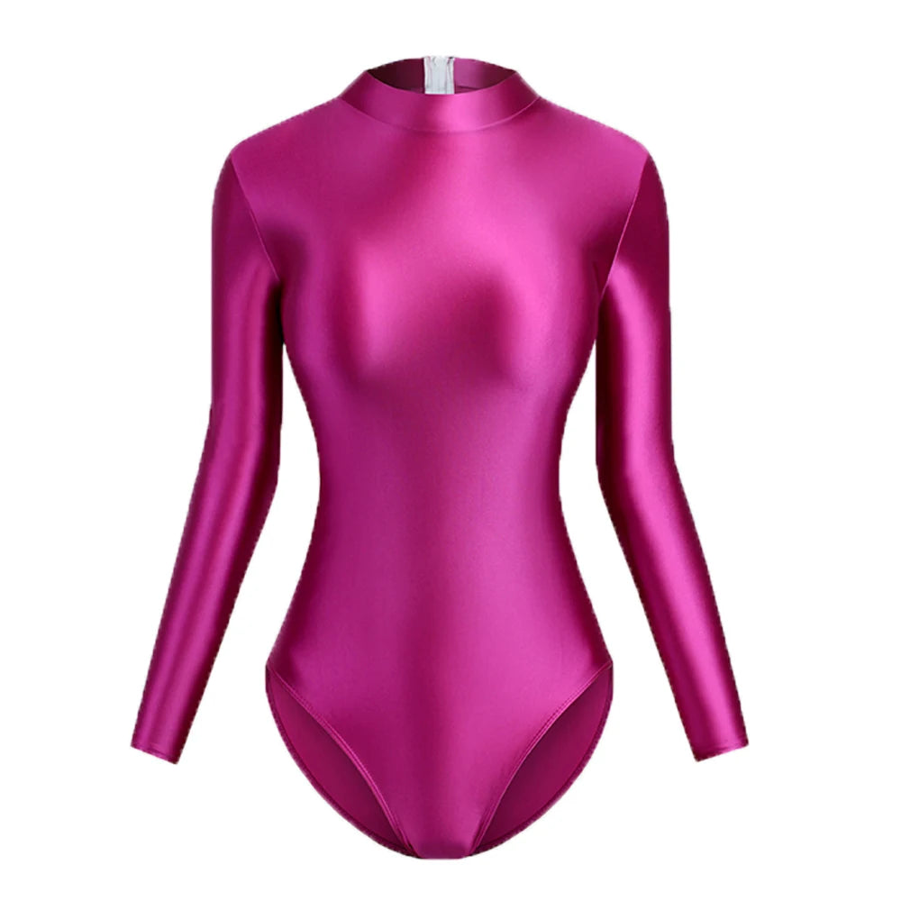 Silky Glossy One Piece Swimsuit