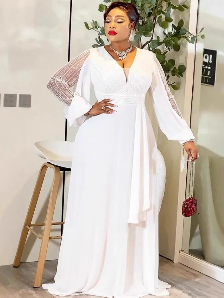 Elegant African Print Traditional Kaftan Dress for Women