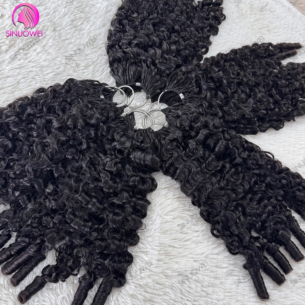 Pre-Separated Human Hair Crochet Extensions for Women