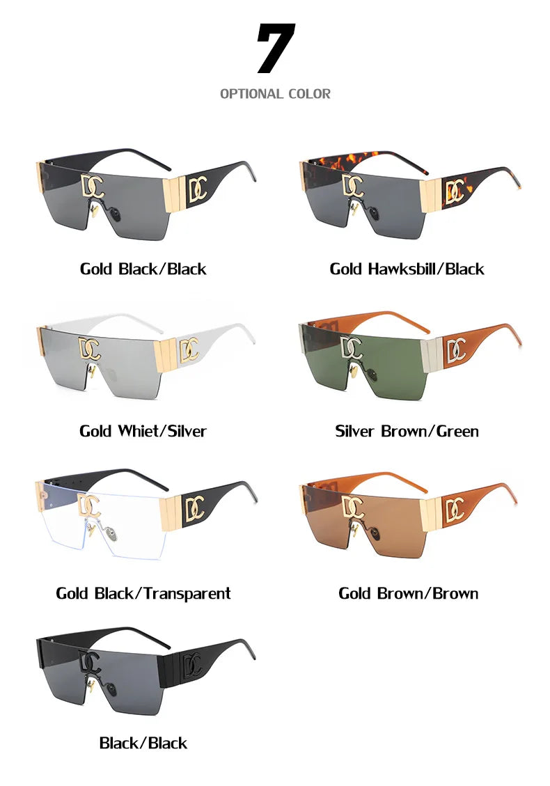 Oversized Shield Sunglasses With UV Protection for Women