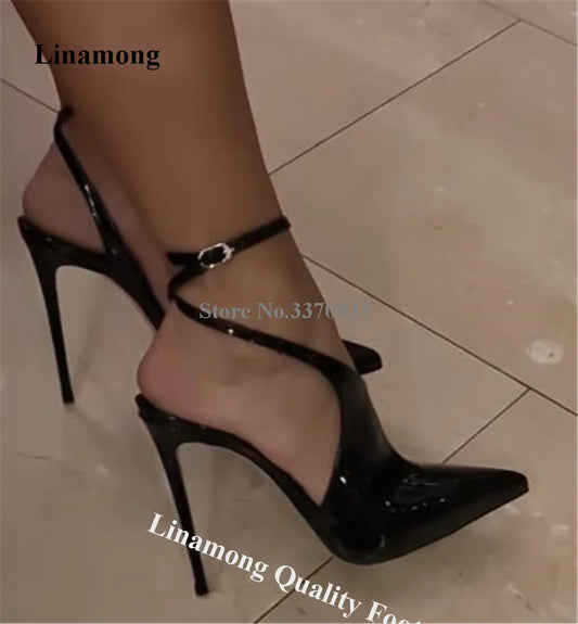 Black Patent Leather Pointed Toe Pumps