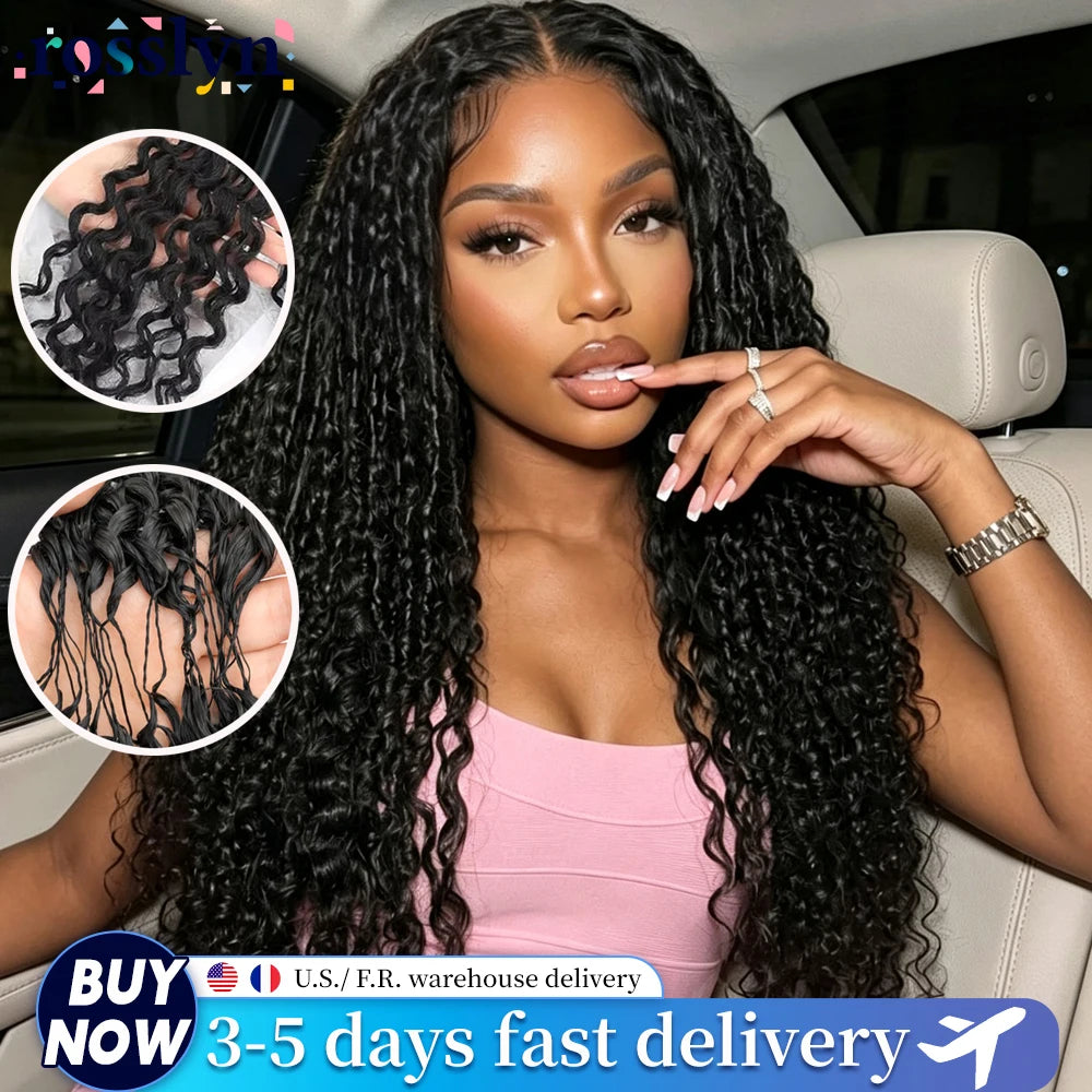Boho Deep Wave Human Hair Crochet Braids