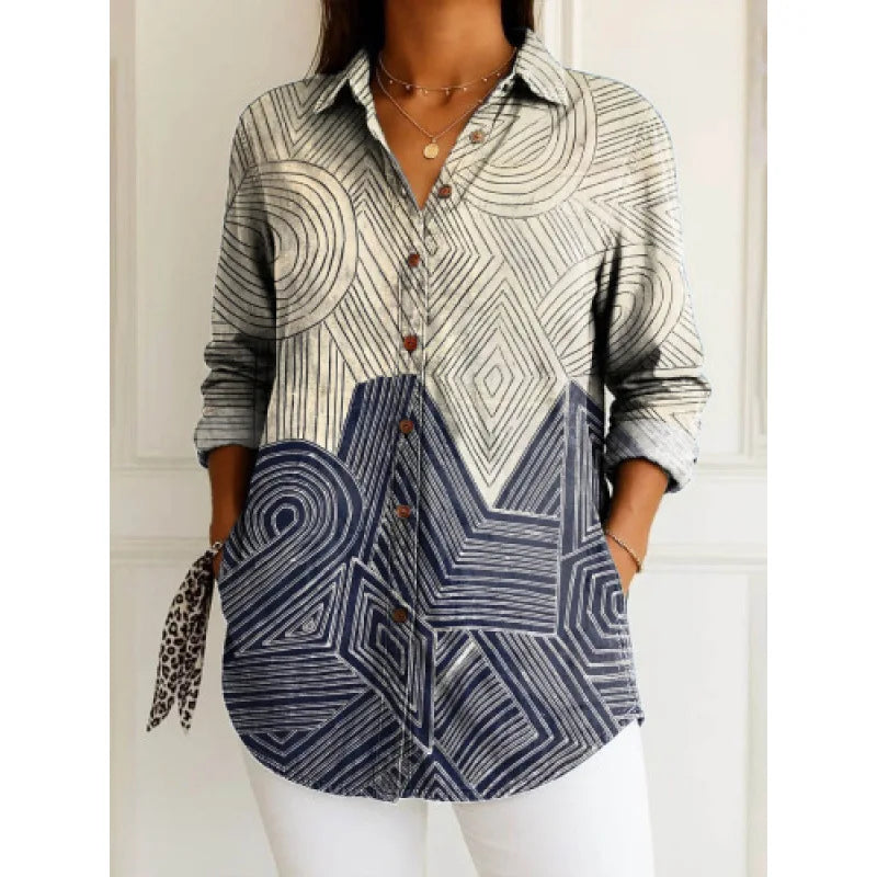 Ditsy Floral Oversized Dropped Shoulder Blouse for Women