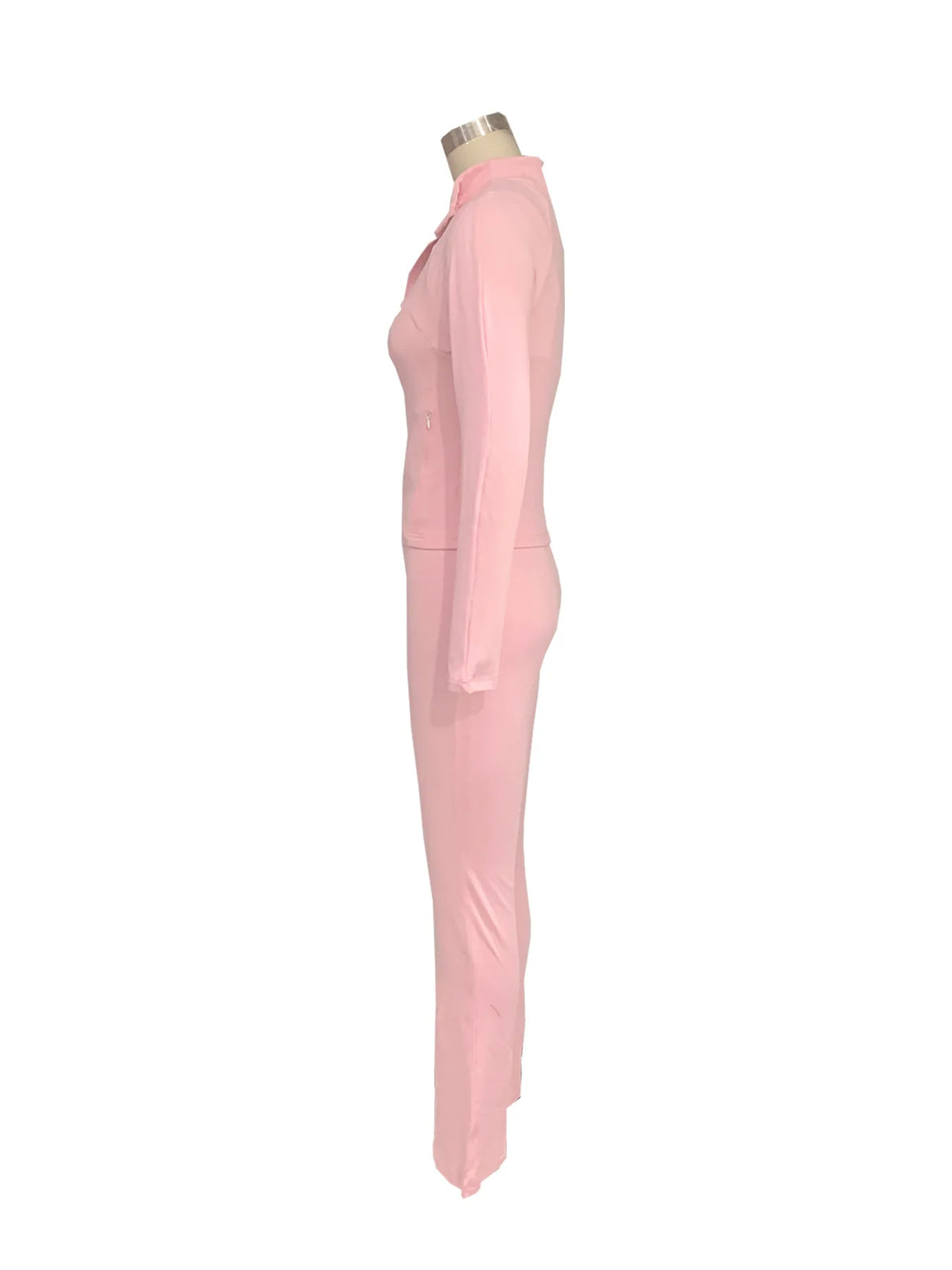 Zip Jacket And High Waist Jogger Set