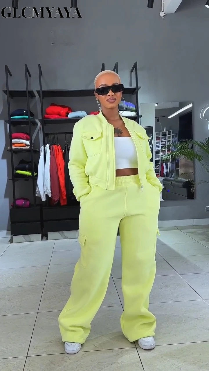 Fall Warm Two Piece Activewear Set