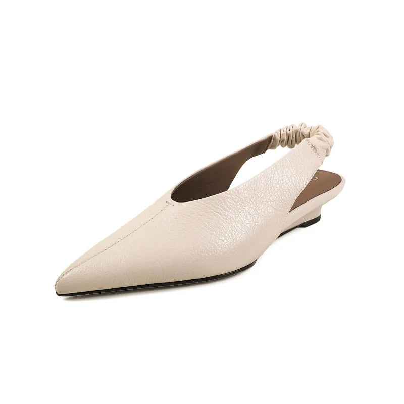 Elegant Handmade Real Leather Slingback Sandals for Women