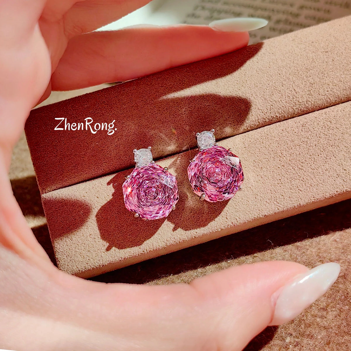 Rose Cut Cubic Zirconia Wedding Jewelry Set for Women