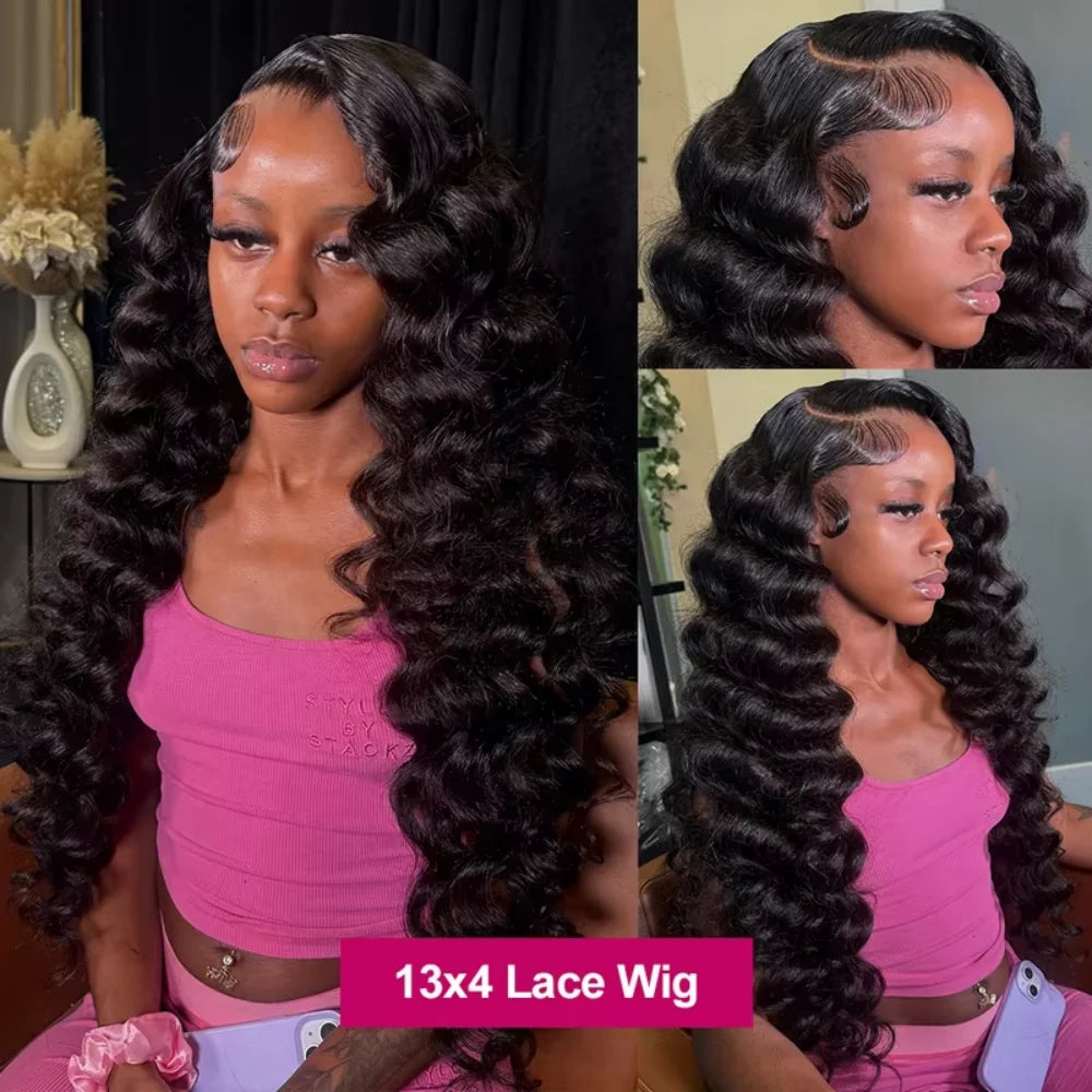 Premium Remy Brazilian Deep Wave Lace Front Wig for Women