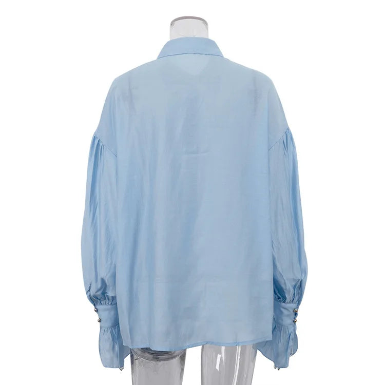 Sheer Patchwork Blouse