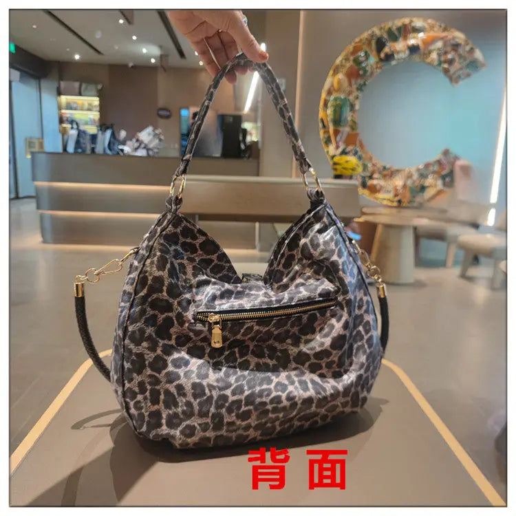 Genuine Leather Crossbody Bucket Bag with Large Capacity for Women