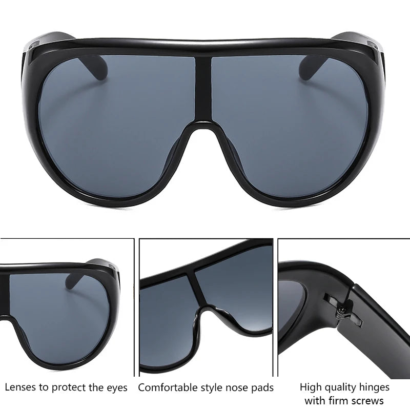 Oversized Futuristic Visor Shield Sunglasses for Women