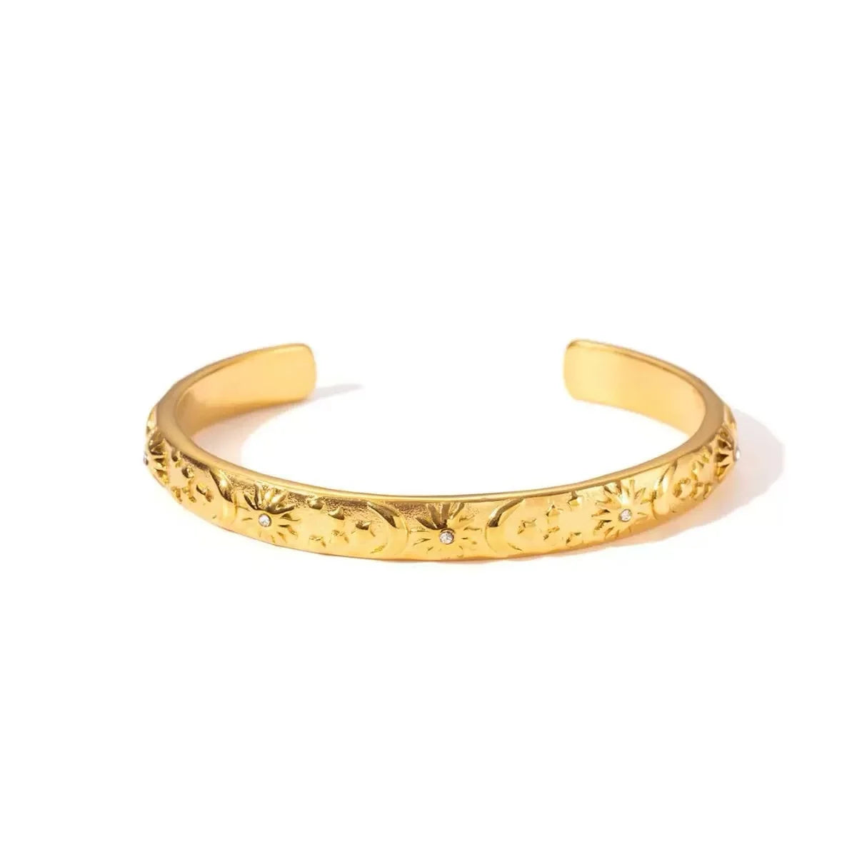 Gold Plated Celestial Cuff Bracelet