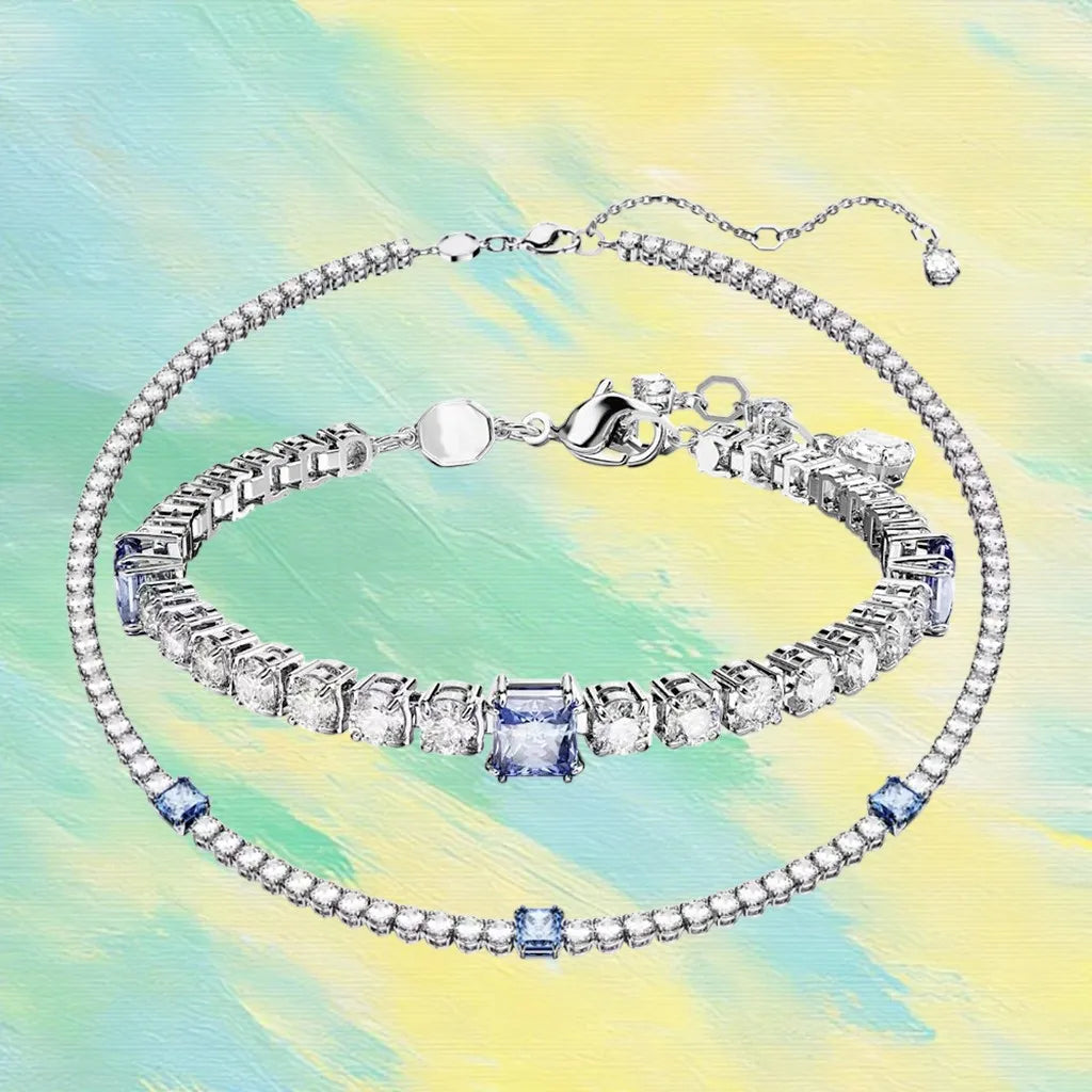 Gold Plated Sparkling Zirconia Jewelry Set for Women
